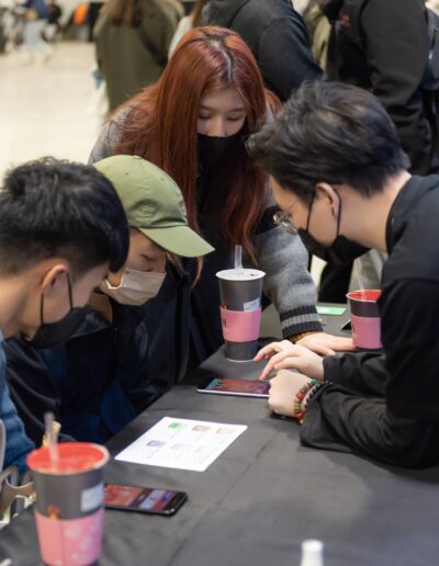 gamer playing table game at G-EIGHT game show